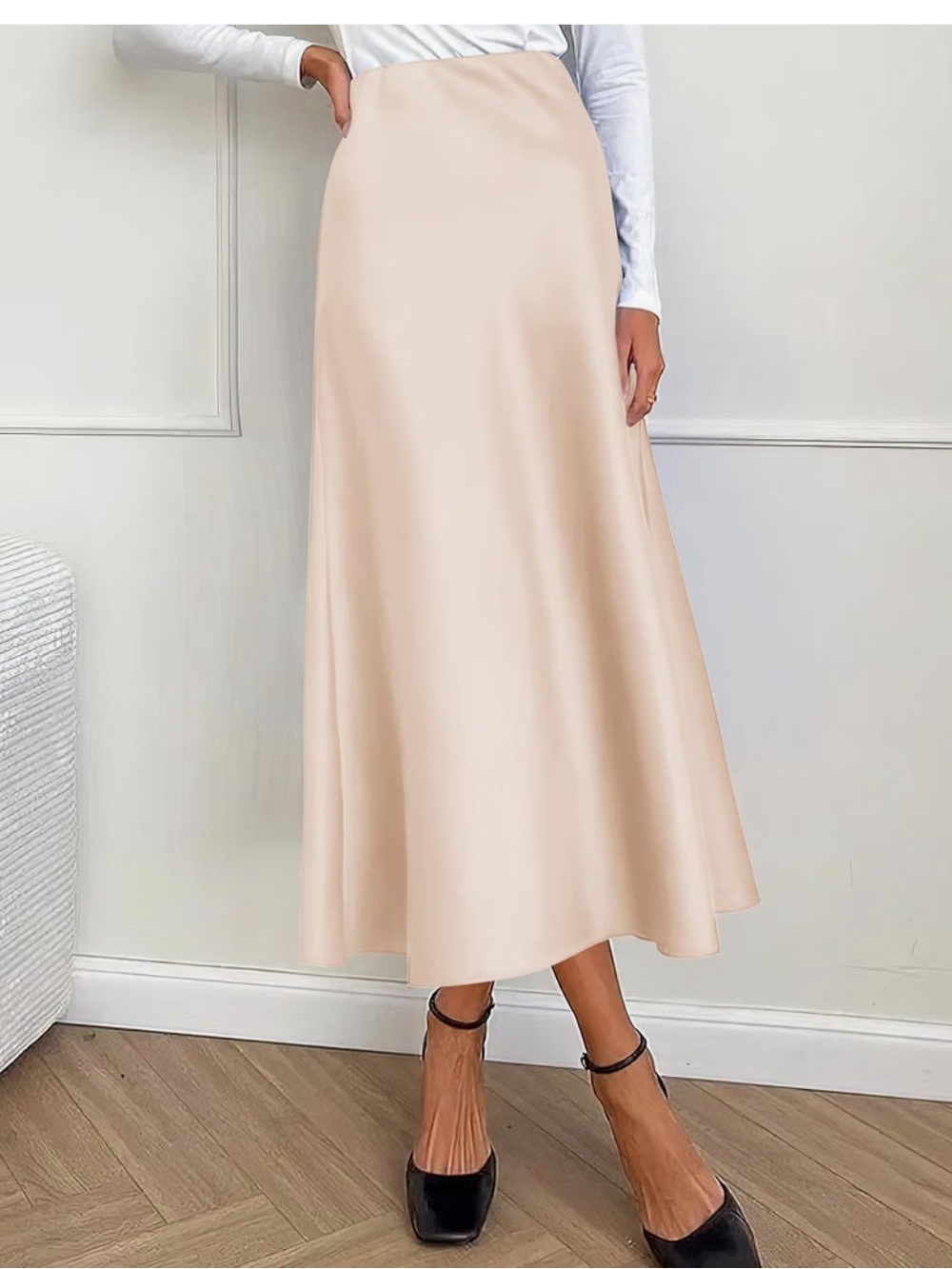 Satin Maxi Skirt Size Medium NWT